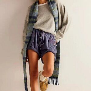 Free People FP One Priya Shorts Pocket Mid-Rise Tapered Pull On L